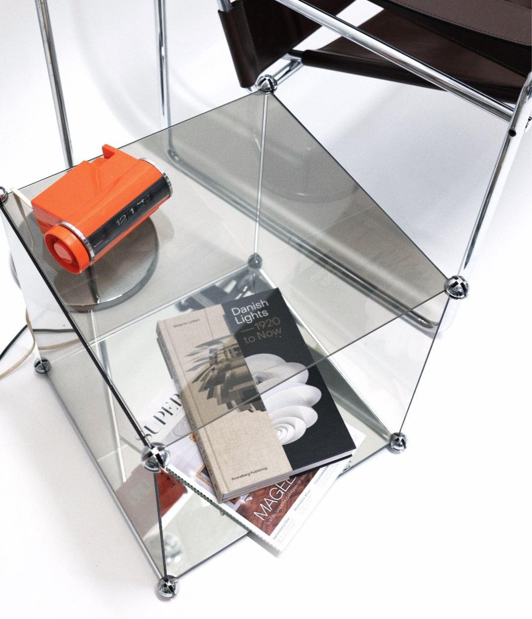 80’s modular glass table