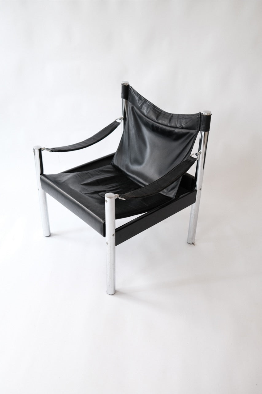 Black Safari Lounge Chair by Börje Johansson