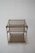 Vintage Brass sidetable w. amber glass tabletops