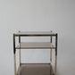 Vintage Brass sidetable w. amber glass tabletops