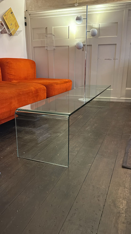 Glass coffee table