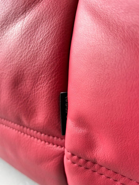 Dark red Leather Togo 3 seatsr